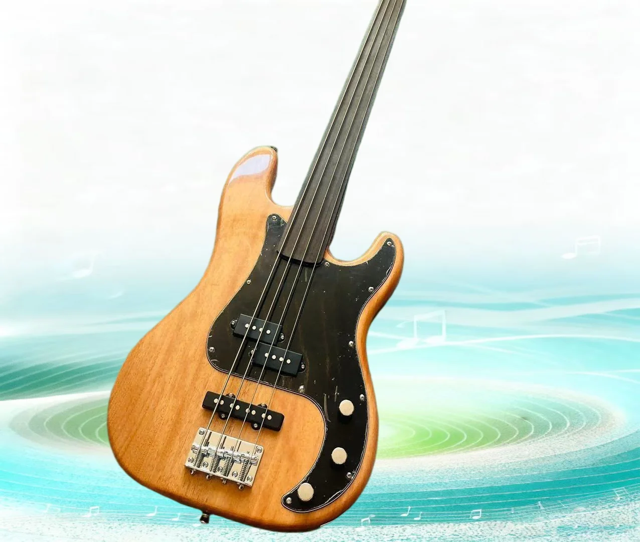 Bass Guitar Fretless - Performa Profesional Gitar Bass 4 Senar