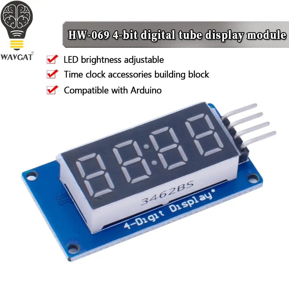 TM1637 LED Display Module For Arduino 7 Segment 4 Bits 0.36 Inch Clock RED Anode Digital Tube Four Serial Driver Board Pack