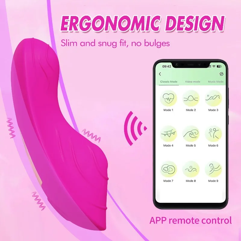 Wearable Butterfly Vibrator Bluetooth Control Clitoris Clit Stimulator Female Masturbator Panties Vibrator Toys for Woman
