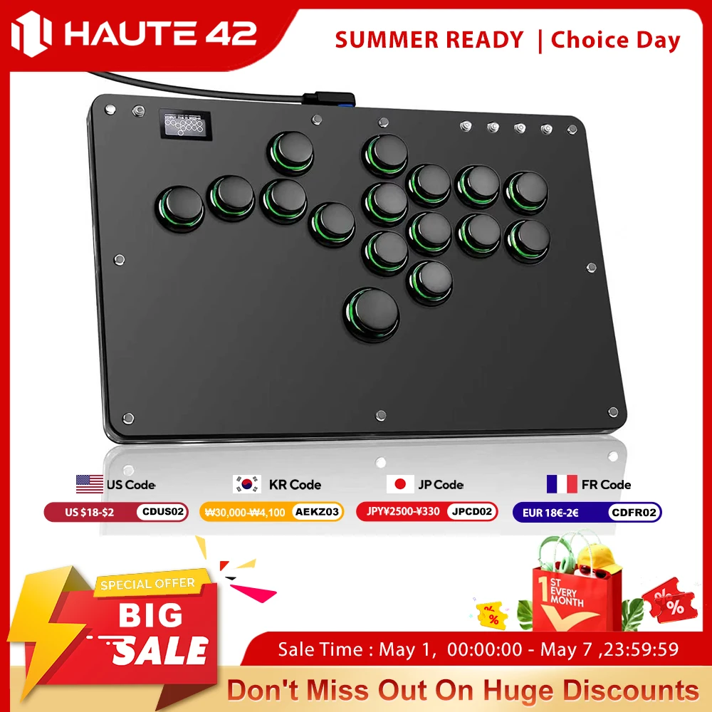 Haute42 R16 Button Rim Leverless Hitbox Controller Stickless
