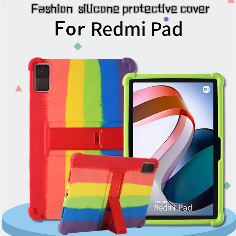 Tablet Case for Xiaomi RedMi Pad 10.61 inch 2022 Stand Cover Funda for RedMi Pad 10.61'' Soft Silicone Adjustable Stand Shell