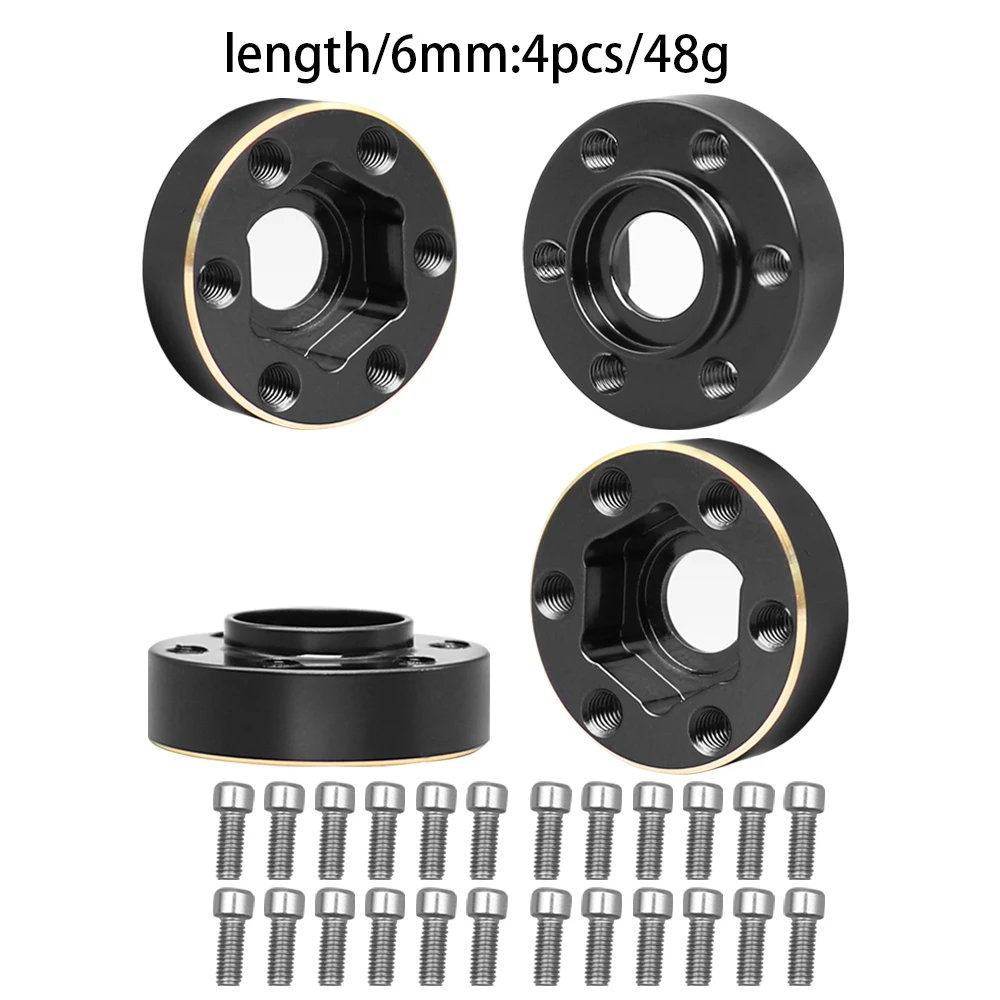 Messinggewichte, 12 mm Rad-Sechskantnabe, erweiterter Adapter für 1/10 RC Crawler 1,9 2,2 Zoll Räder, Felge, Axial SCX10, TRX4, Gegengewicht