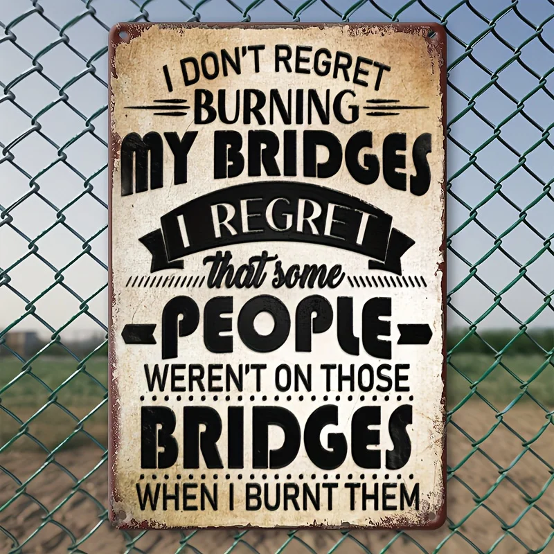 Vintage-Inspired Aluminum Wall Sign - 