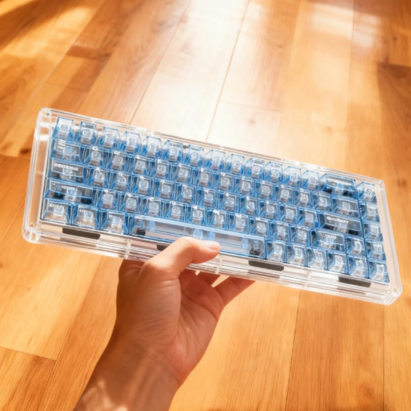 Transparante PC-toetsenbord Keycaps Cherry Profile Compatibel met 61/68/75/87/980 Layout-toetsenborden 129 Vervanging Keycaps voor doe-het-zelf