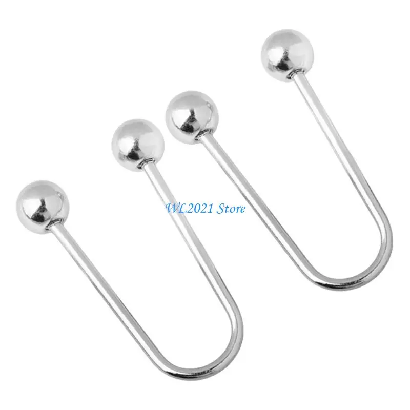 G5GC Multipurpose Metal Spirals Clasps Double Head Brooch 2Pieces Set Garment Fixing Button Clip for Parties and Office Wear