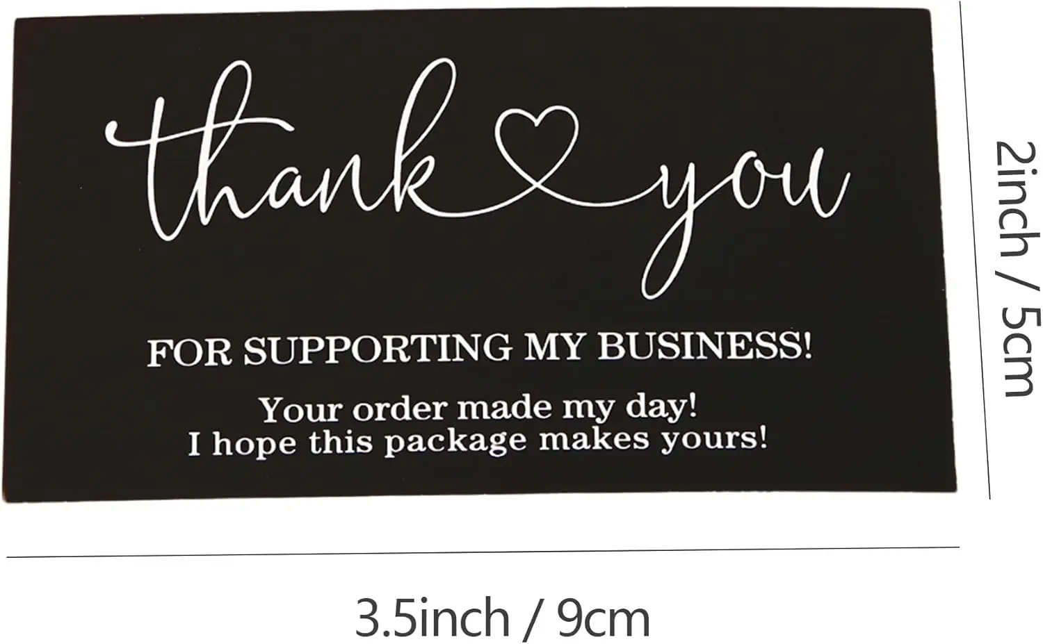 200 szt. Dziękuję za wsparcie moich wizytówek 9x5cm luzem małe kartki z życzeniami z podziękowaniami za niezbędne materiały opakowaniowe
