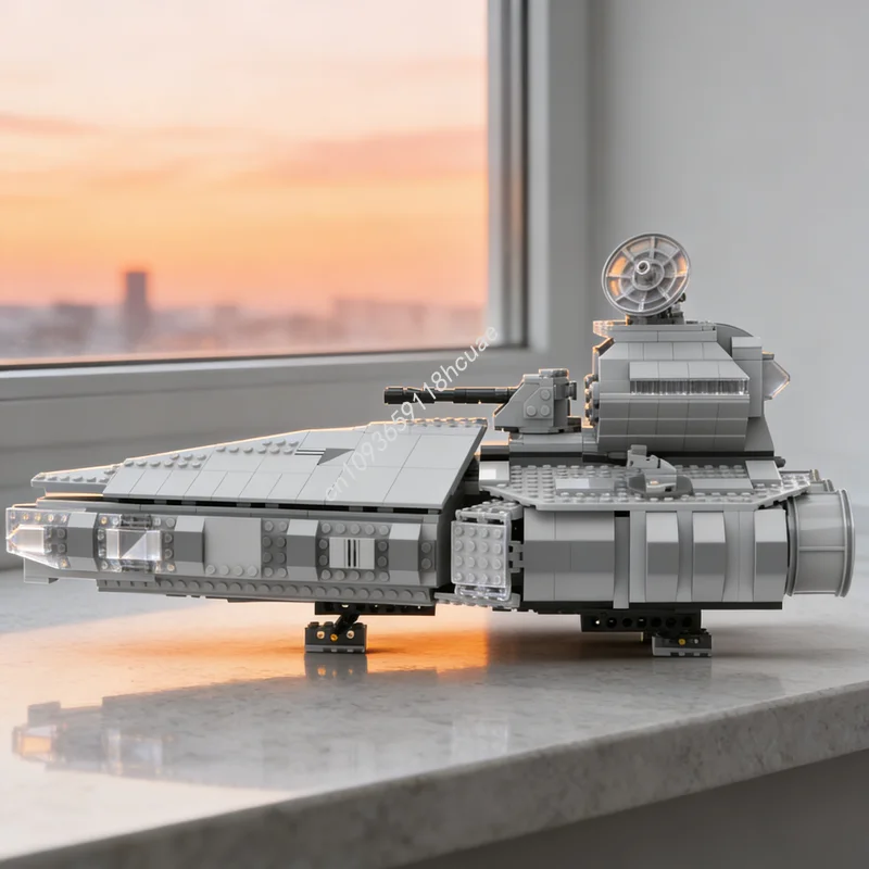 

1563 деталей MOC Имперский патрульный корвет «Непоколебимая Звездная Битва», модель UCS, конструктор, игрушка, архитектурный набор, рождественский подарок, кирпичики