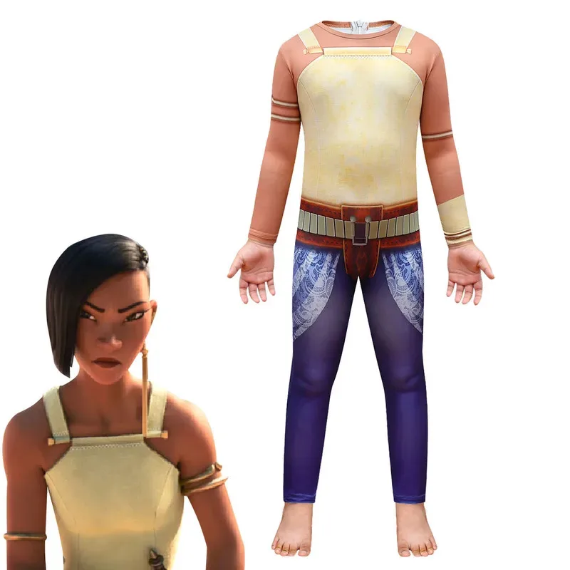 111 www Namali Raya and The Last Dragon Costume Halloween للأطفال ملابس تنكرية أنيمي مجموعة أداء الأطفال