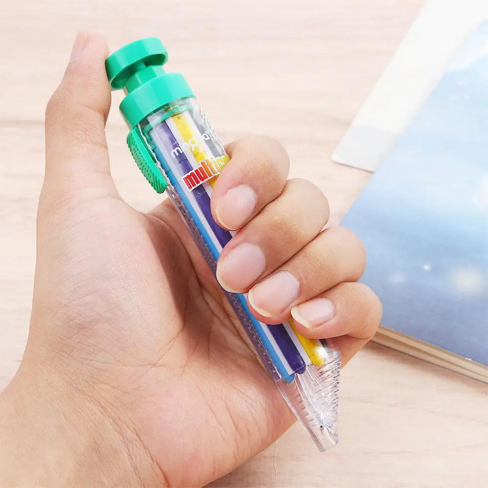 Student Colorful Graffiti Tool Push Style Children Gift Colored Pencil Highlighter Marker Pen Oil Pastel Multicolor Crayons