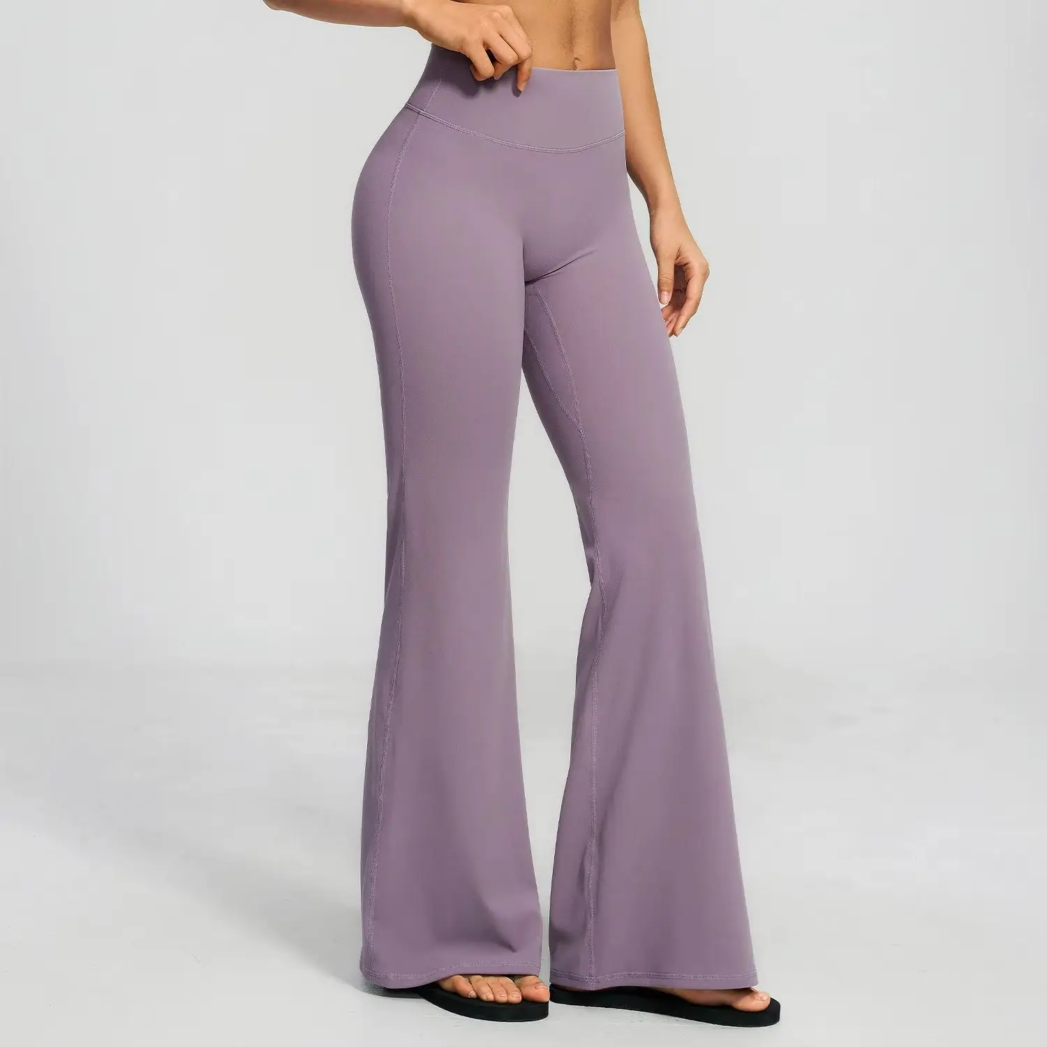 High Waist Flared Leggings Gym Fitness Bell-bottoms Yoga Pants Workout Runing Sport Legging Women's Control Tummy Wide Leg Pants