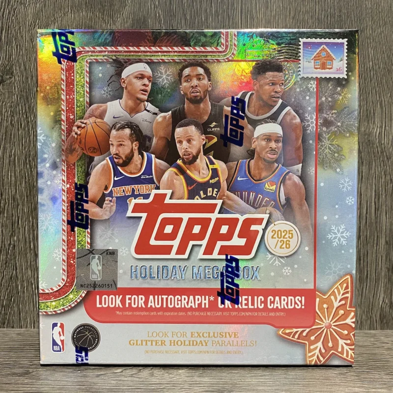 

In Stock Original 2025-26 Topps Chorme Holiday Mega Box Basketball Tarding Cards Surprise Collection Christmas Edition Box Cards