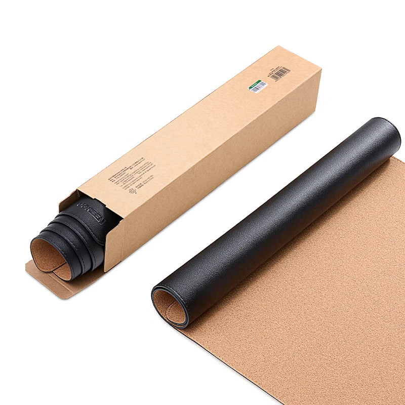 

UGREEN Large Gaming Mouse Pad with Leather Collection Cork Material, Extended Desk Mousepad with Stitched Edges