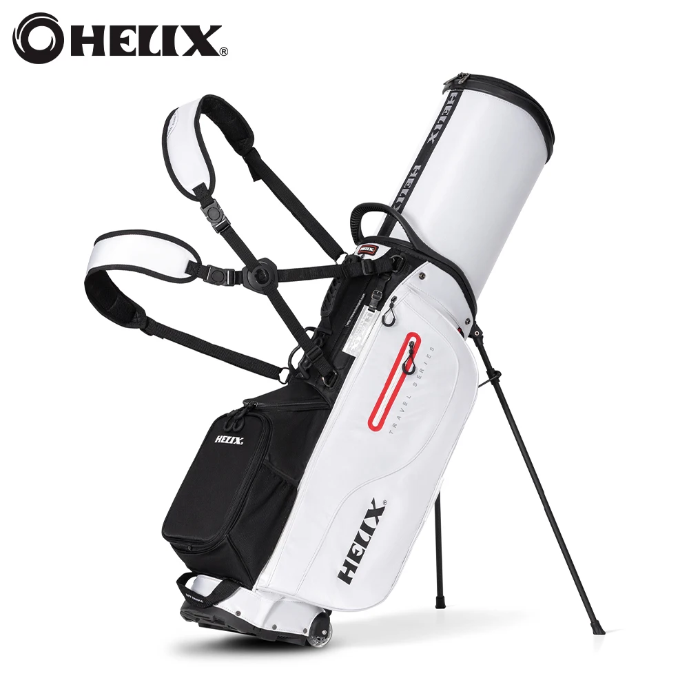 

Сумка-подставка для гольфа HELIX с выдвижной верхней крышкой и колесами. Легко для путешествий и ежедневного использования. Сумка для гольфа. 6-позиционный разделитель.