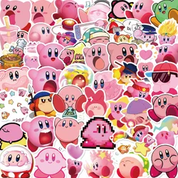 50pcs Kirby Cute Cartoon Stationery Water Cup Notebook Waterproof Decorative Graffiti Sticker