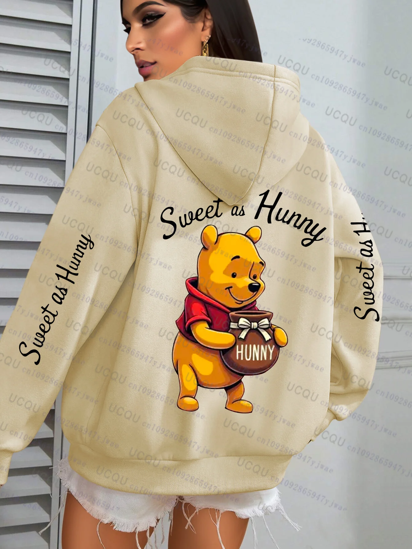 2025 موضة المرأة البلوز ديزني ويني ذا بوه الكرتون تصميم الخريف بلوفر شتوي عادية فضفاض القطن الرياضة هوديس #5