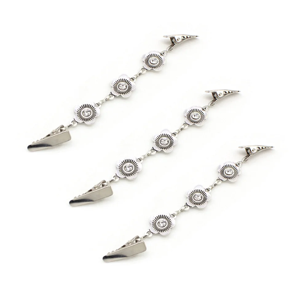 2 قطعة مقاطع سترة سترة سلسلة الرجعية وشاح مشبك الملابس والاكسسوارات الأنيقة سترة كليب شال ربط