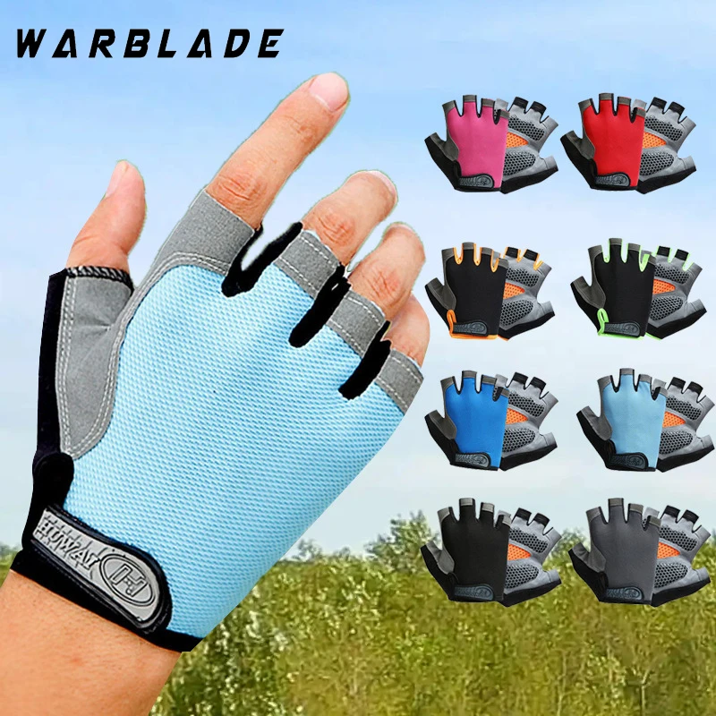 Guantes de gimnasio para entrenamiento físico, sin dedos, para hombres y mujeres, culturismo, ejercicio, guantes deportivos para ciclismo, bicicleta, antideslizantes y transpirables