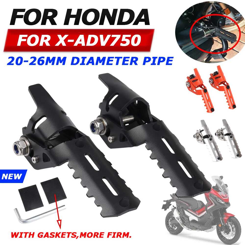 Motorcycle Front Driver Highway Footrest Folding Footpeg Clamps Foot Rests For Honda X-ADV750 X-ADV 750 XADV 750 XADV750 Parts