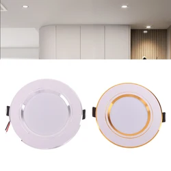 New 5W 9W 12W LED Downlight Round Panel Light Cold Warm White Spot Lamp 220V Ceiling Light Recessed Down Light Lighting