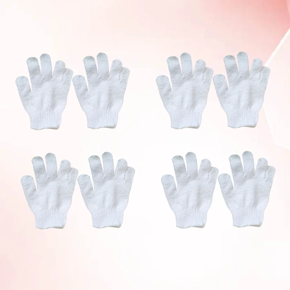 8 قطعة الأطفال الملونة خمسة أصابع التقشير دش للأطفال محكم سنفرة الجسم قفازات الاستحمام قفازات النايلون #6