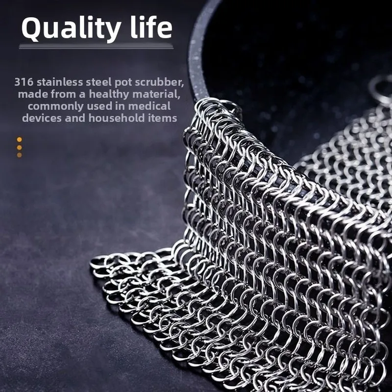 304Stainless steel pot cleaning brush Steel wool cleaning balls for household kitchen use A handy tool for washing dishes and po