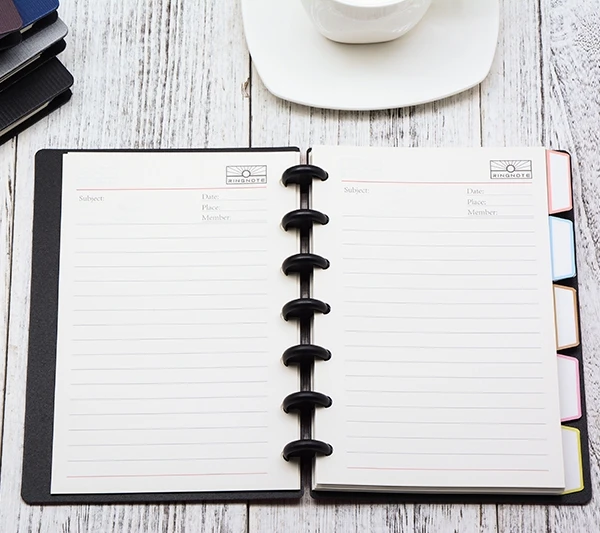 B6 Mushroom Hole Notepad 80 Sheets of Loose Pages Inside The Notebook Abacus Bead Notebook PP Surface Diary