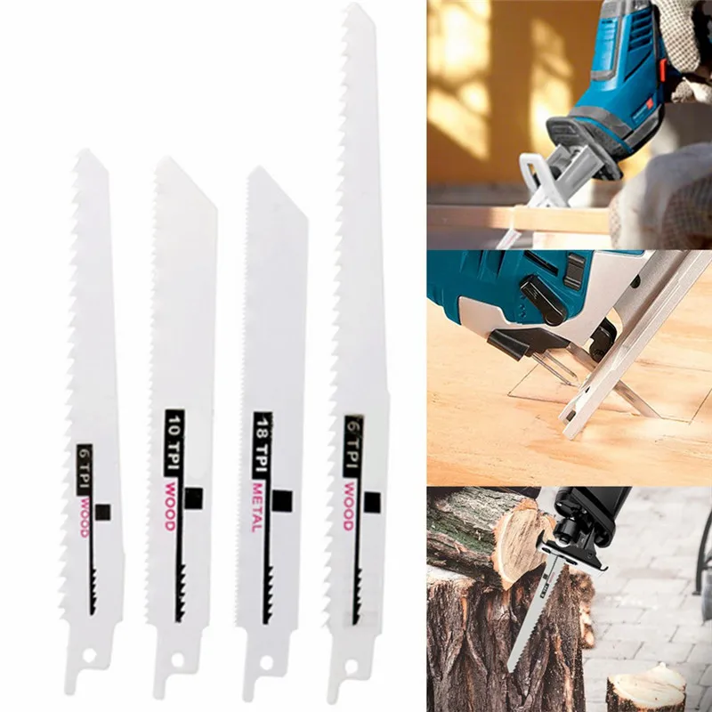 10 Chiếc Chuyển Động Qua Lại Lưỡi Cưa Gỗ Cắt Tỉa Saber Thấy Handsaw Thấy Lưỡi Dao Để Cắt Gỗ Kim Loại Nhựa PVC Ống Dụng Cụ Điện phụ Kiện