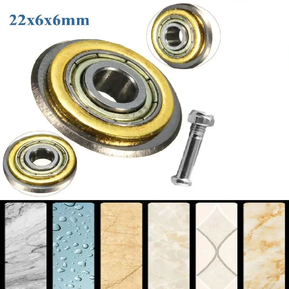 22*6*6mm Tile Ceramic Cutter Tungsten Carbide Bearing Glass Cutting Wheel Cutter Spare Blade For 5-15mm Tile Cutting Machine