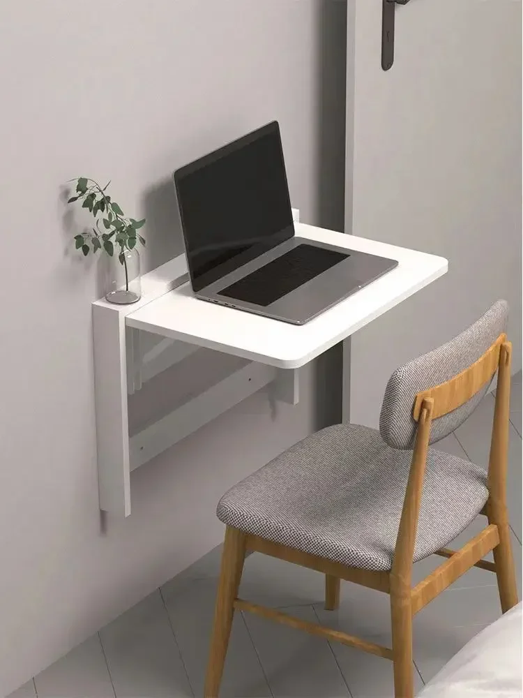 High-quality Invisible Wall Hanging Folding Table Solid Wood Computer Desk Small Wall Hanging Desk Multi-functional Dining Table