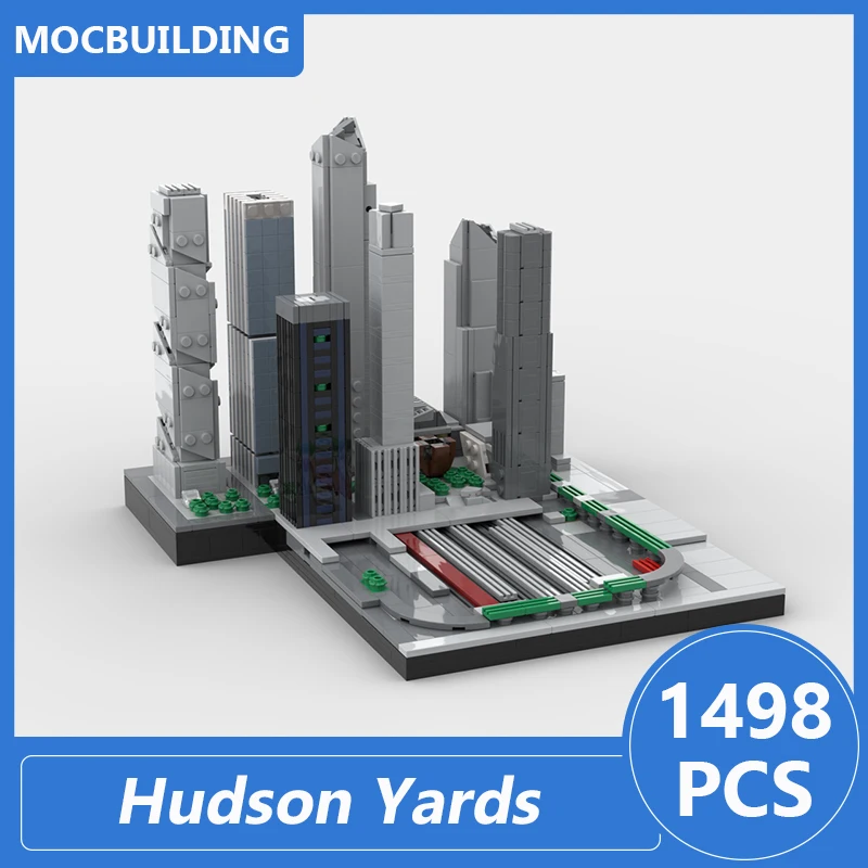 Hudson Yards - NYC Model Moc Building Blocks Diy Assemble Bricks Architecture Educational Creative Display Toys Gifts 1498PCS