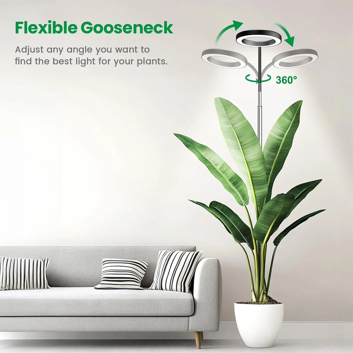 72 LEDs Grow Light EU Plug Full Spectrum Dimmable Angel Ring Telescopic Lamp Phyto Lamp for Indoor Plants Succulents Desktop USB