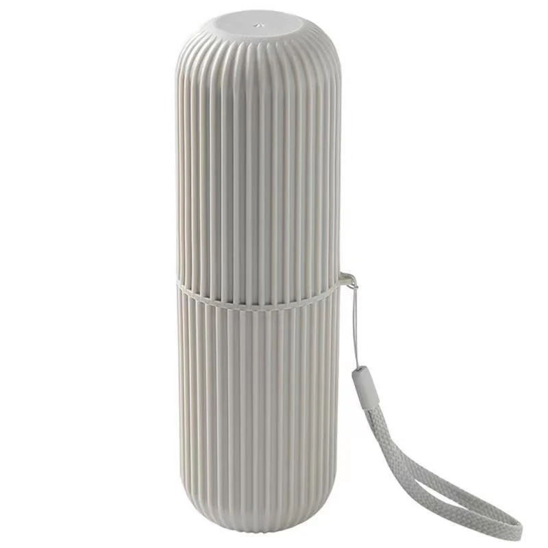 Outdoor Portable Toothpaste Toothbrush Protect Holder Case Travel Camping Storage Box Portable brush cup gray