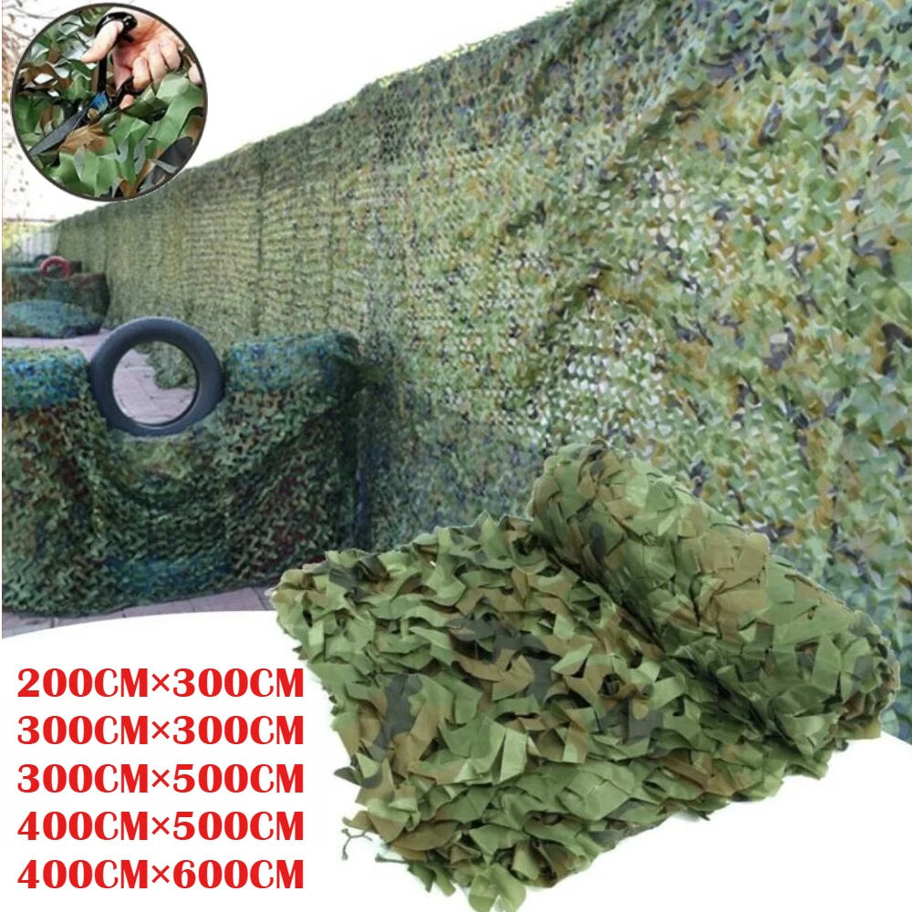 Camo Net Hunting Camouflage Hide Net Camping Woodland Netting Shade Sails Garden Supplies