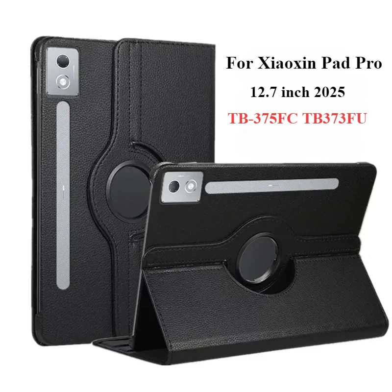 

Для Lenovo Xiaoxin Pad Pro 12,7 дюйма 2025 360 градусов умные кожаные вращающиеся чехлы для планшетов Funda For Tab P12 12,7 дюйма 2023 Coque Cover