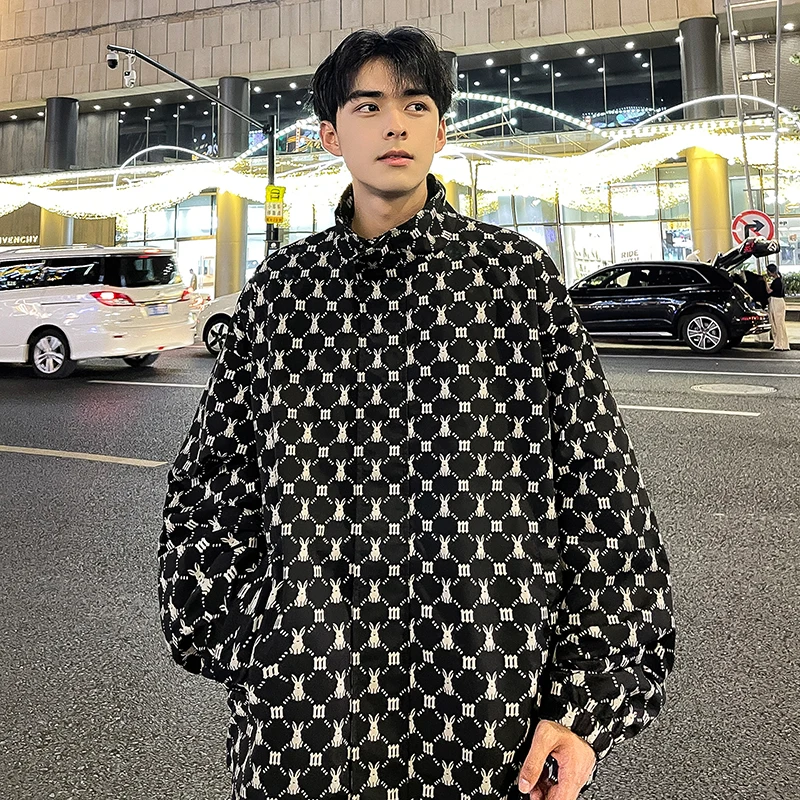 

Oversize Men's Jacket Luxury Casual Style Spring Autumn Season Fashion Brand Coated Decorative Buttons Anti-Wrinkle Treatment