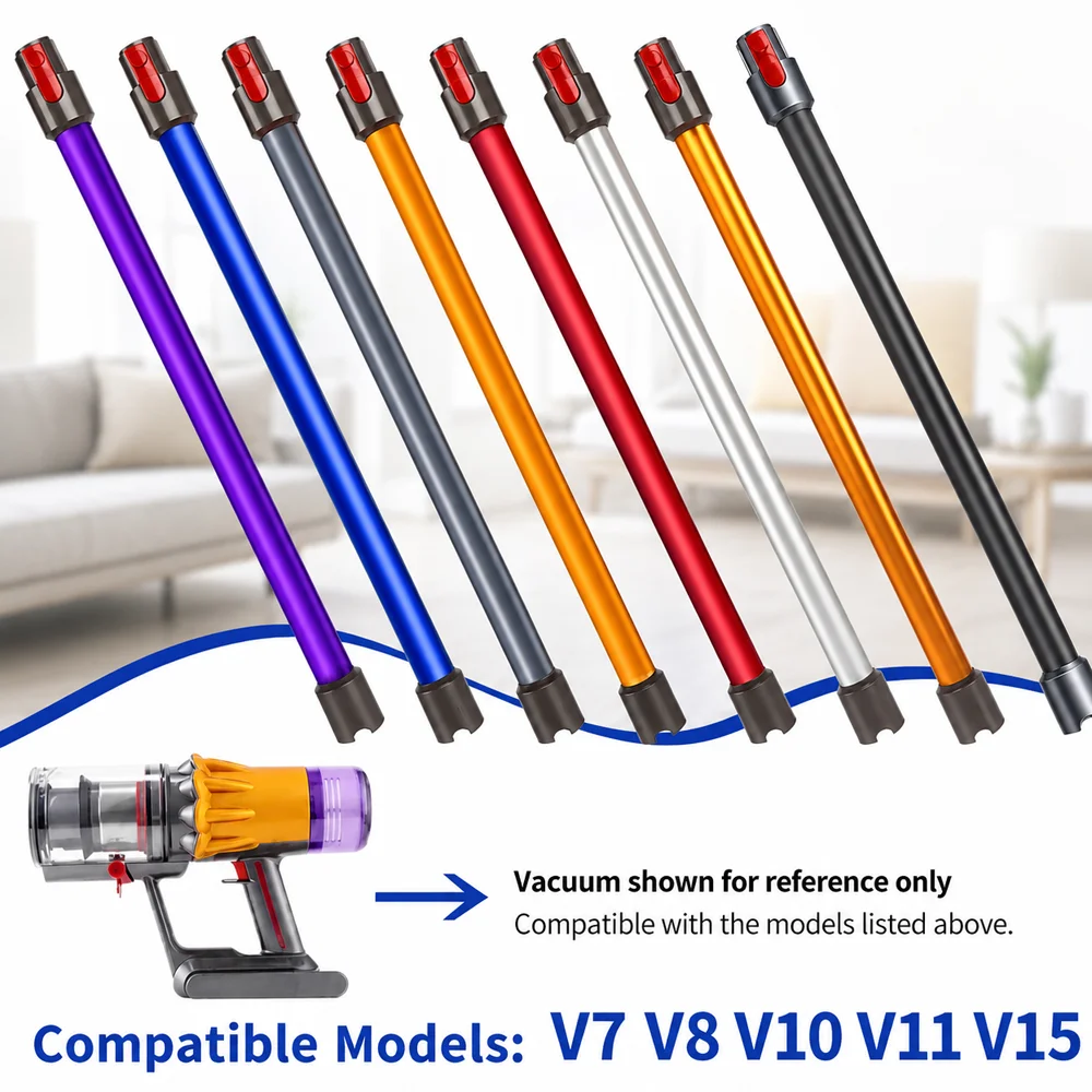 Metal Extension Tube for Dyson V7 V8 V10 V11V15 Vacuum – Conductive Aluminum Telescopic Wand