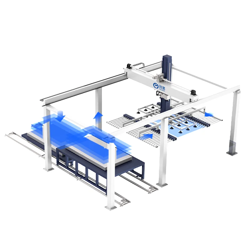 Factory robot gantry palletizer xyz axis linear motion wide range of automatic loading and unloading with  cutting machine