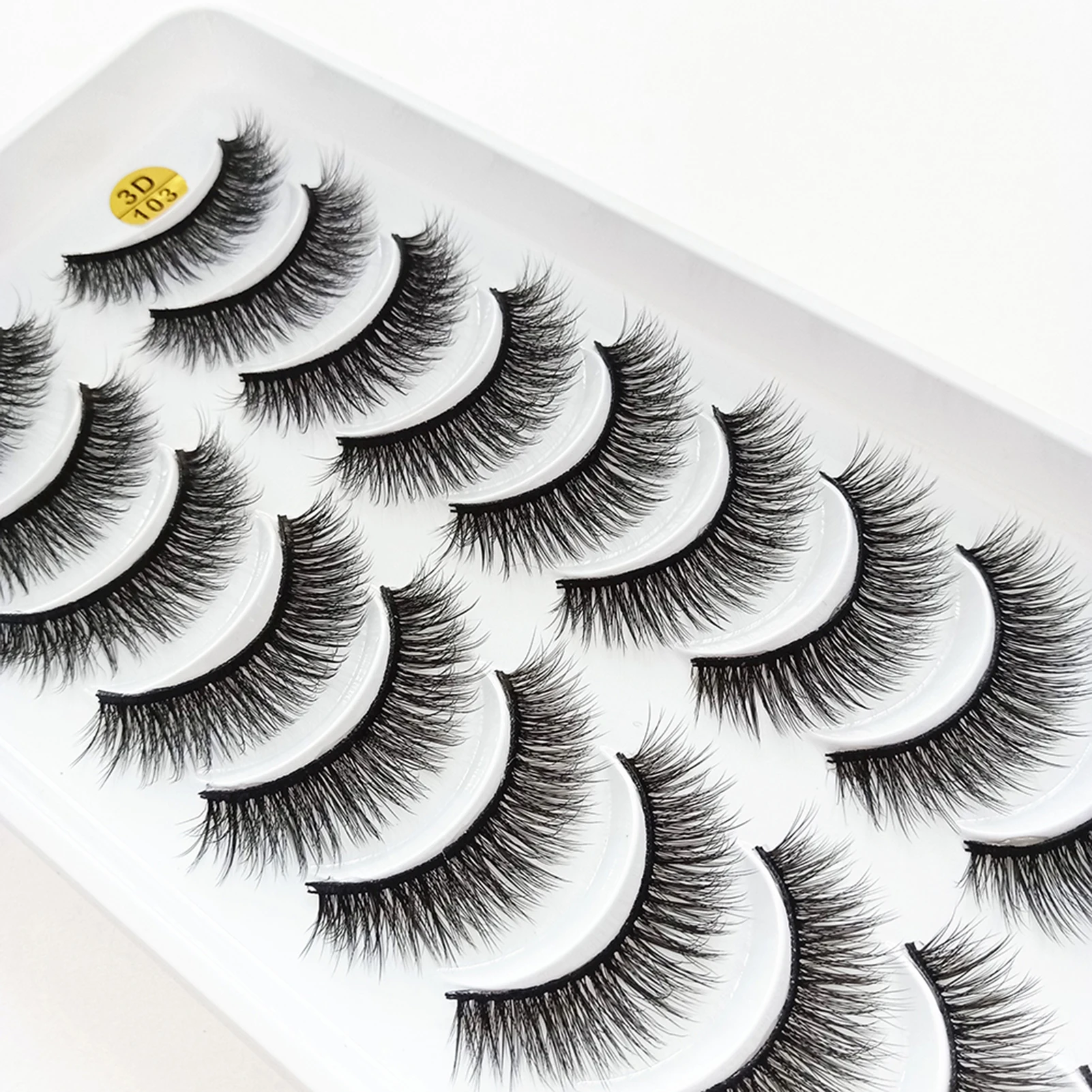 10 Pairs 3D Effect Grafting Eyelashes Long Dramatic Thick Soft Light Lashes for Wedding Stage Makeup