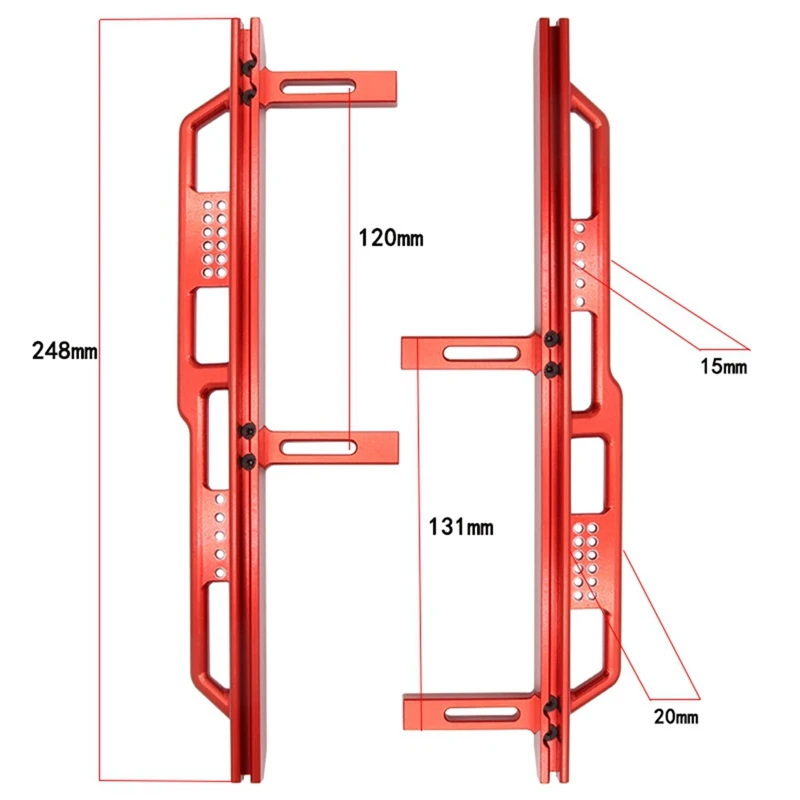 2Pcs Metal Side Slipper Side Pedal For Axial SCX6 Jeep JLU Wrangler 1/6 RC Crawler Car Upgrade Parts Accessories