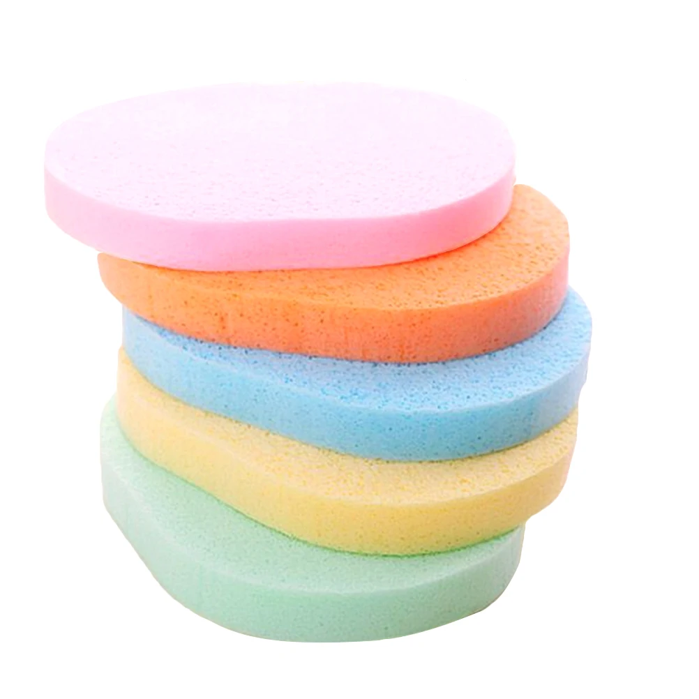 

50 Pcs Bamboo Charcoal Face Wash Sponge Soft Cleansing Facial Skin Care Puff Exfoliating Scrubber Removing Oil Brightening Tone