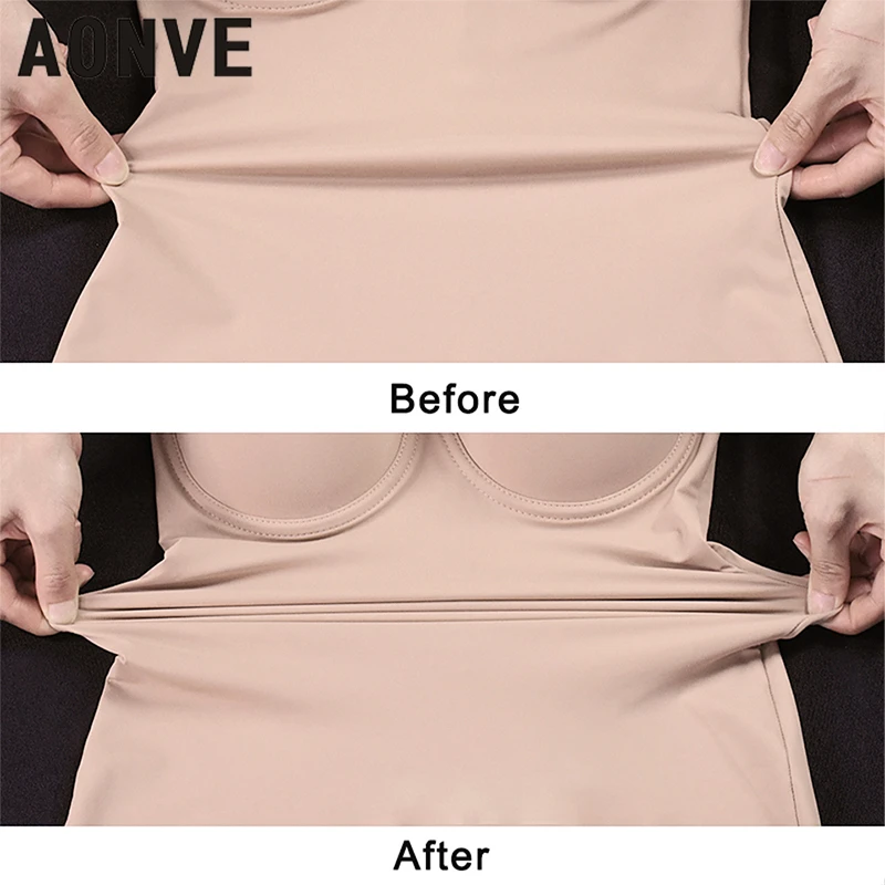 Figurformende Ganzkörper-Shapewear, Nude, gerades Röhrenkleid, Body Shaper für Damen, eng anliegend unter Kleidern, mit Bügel, Schwarz – Detail 23