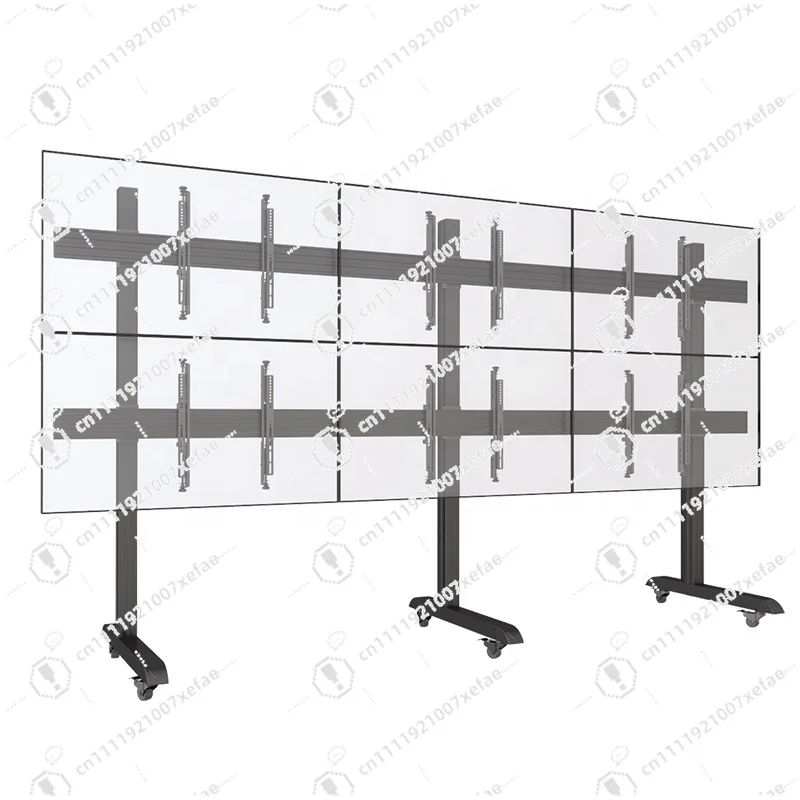3X2 TV Cart with Stand Mobile TV Stand Rolling TV Trolley for Living Room