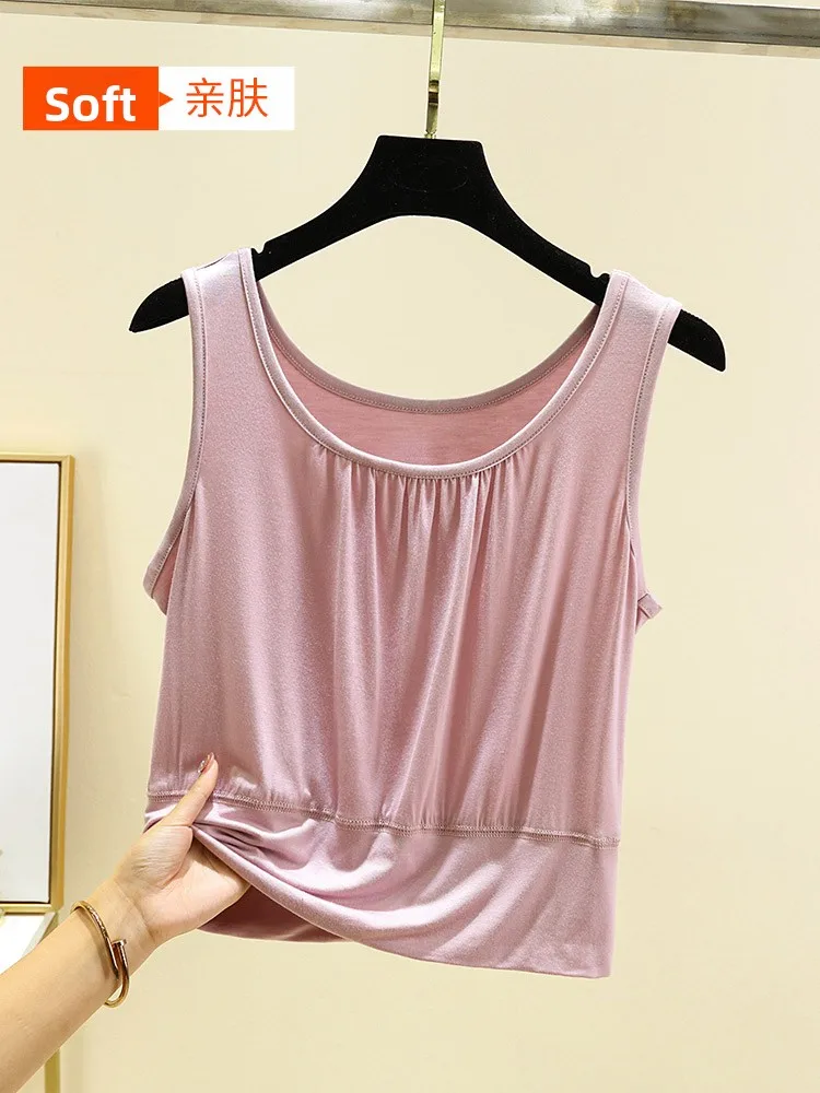 Modal Yoga Tank Top Women Summer Loose Casual ort Svel Slimming  Color plus Size T-irt July Deer Brand