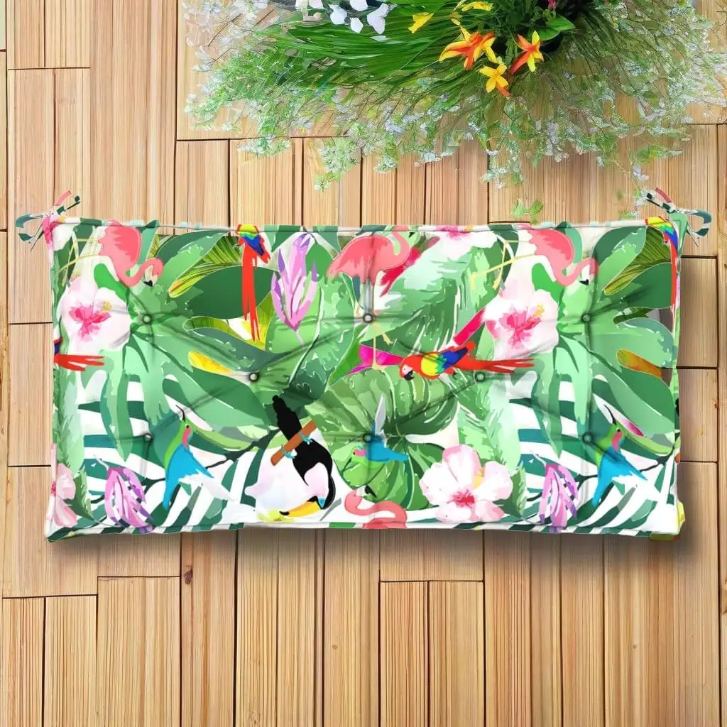 

Multicolor Garden Bench Cushion 39.4x19.7x2.8 Waterproof Oxford Fabric Outdoor Seating Pad