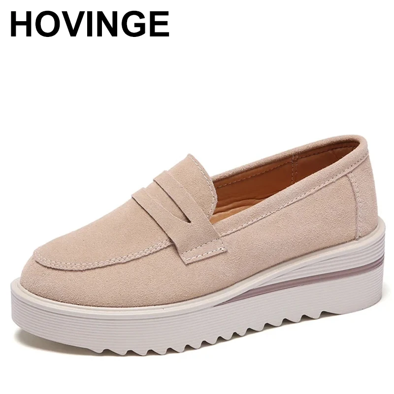 

Women Flat Platform Loafers Ladies Elegant Suede Leather Moccasins Shoes Woman Slip On Moccasin Women's Blue Casual Shoes