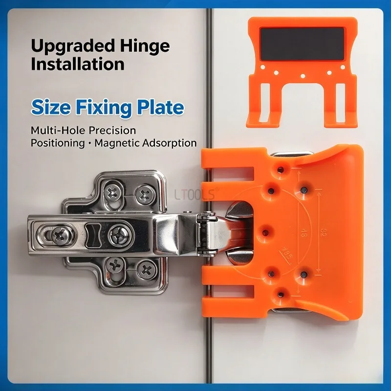 Magnetic Hinge Installation Fixing Plate 2.5mm Door Gap Limit Spacer Woodworking Hinge Mounting Locator Cabinet Door Gap Setting