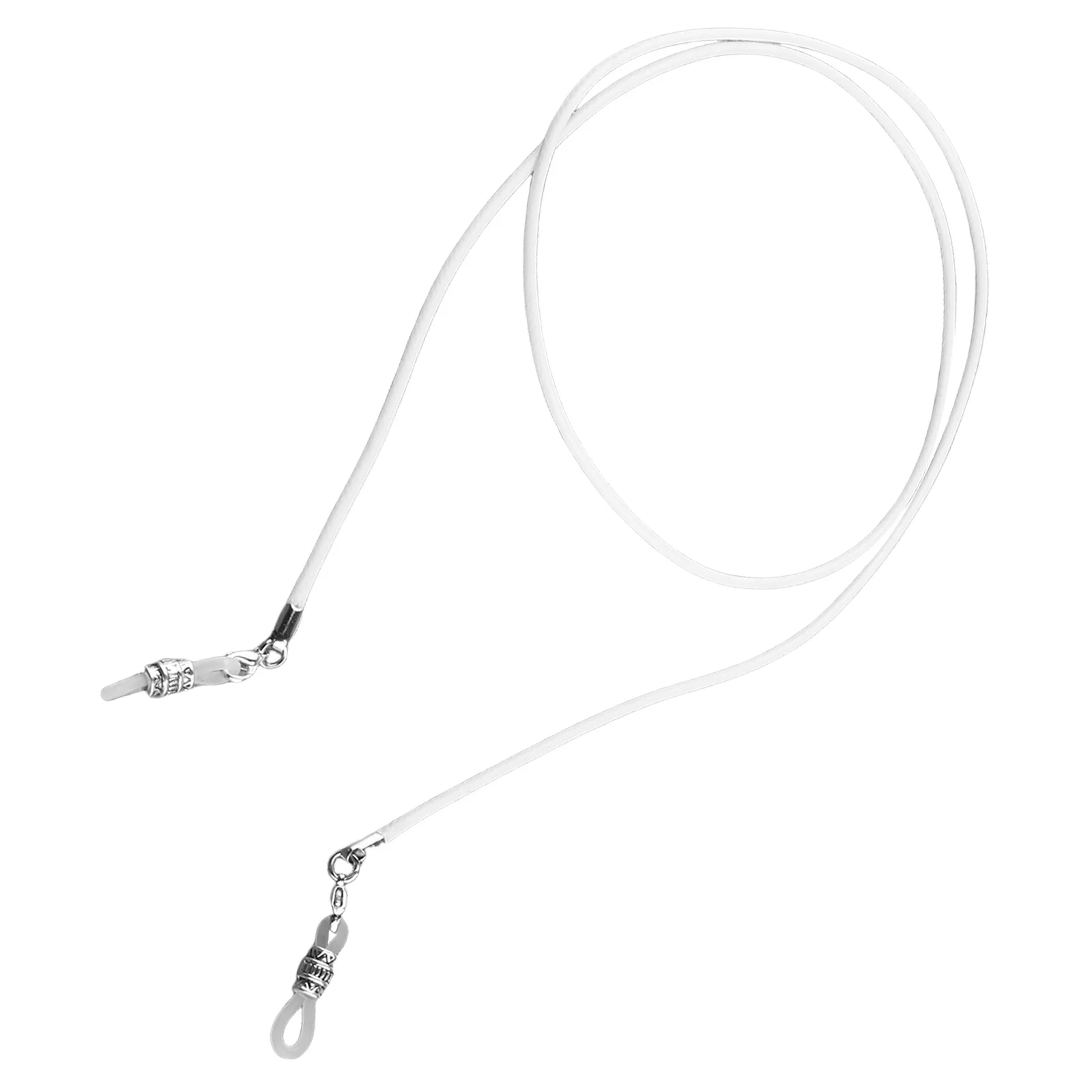 

Eyeglasses Chain Adjustable Silicone Ends Metal Coils Women Purple Lanyards Eyeglass Holder Cord Non Slip Wax Material Simple