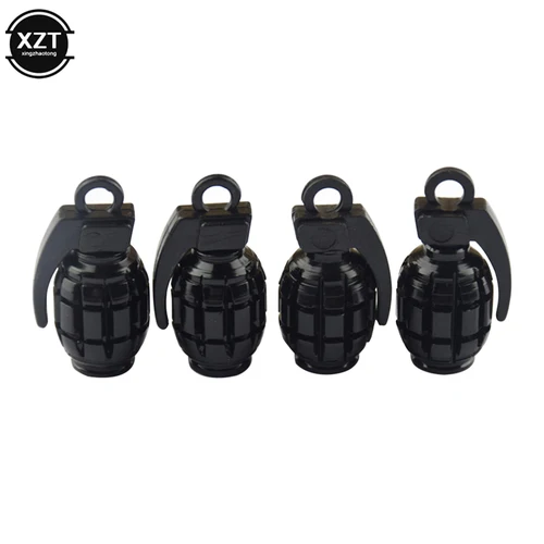 Imagen 2 del producto 4 unids/set tapas de válvula de neumático de coche de forma Universal para coche motocicleta bicicleta tapas de vástago de válvula válvulas accesorios de piezas de estilo de coche