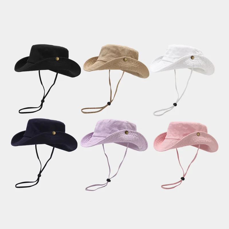 New Fisherman Hat Solid Color Washed Cotton for Men and Women Convenient Folding Soft Sun Visor For Outdoor Travel Basin Cap