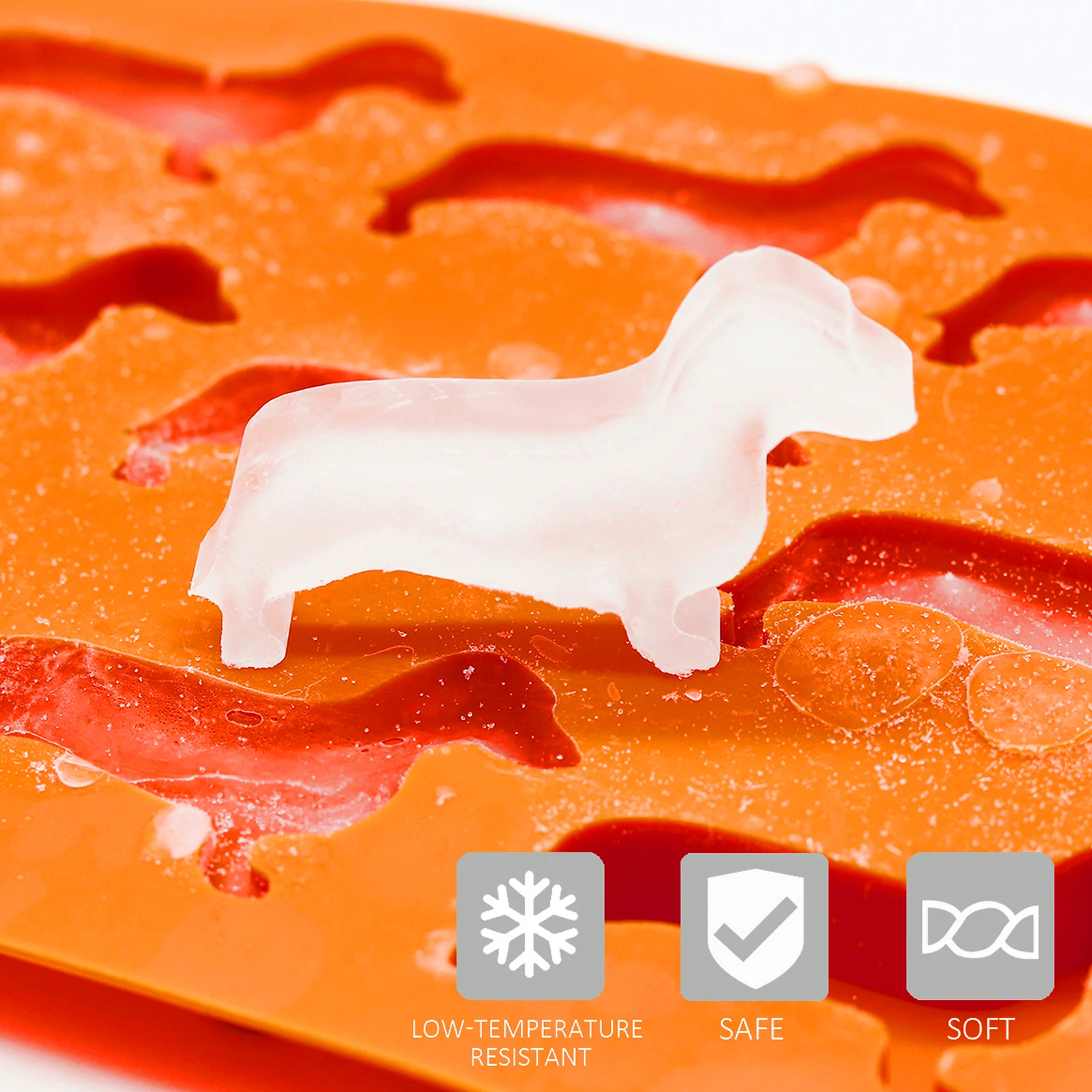 

2 шт. силиконовый лоток для льда для щенков, форма для помадки, куб в форме собаки, бумажный стаканчик в форме торта